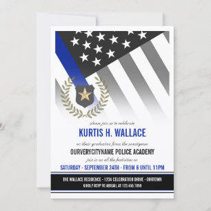 Police Academy Graduation Party Invitation