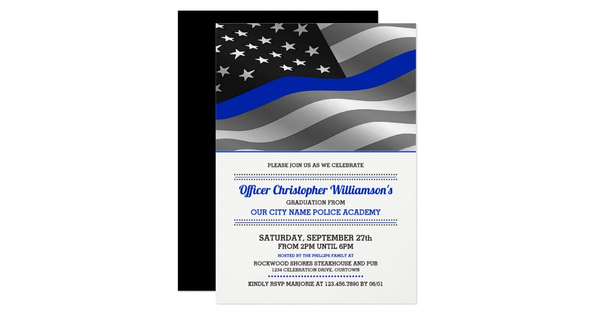 Police Academy Graduation Party Invitation | Zazzle.com