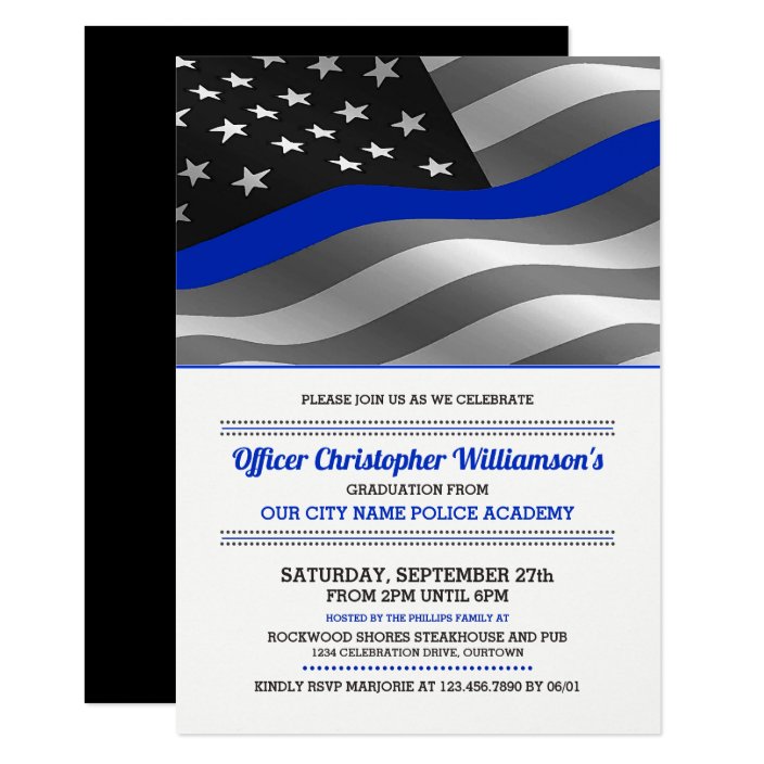 Police Academy Graduation Party Invitation