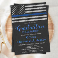  Police Academy Graduation Thin Blue Line Officer 