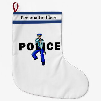 Police Action Logo Large Christmas Stocking