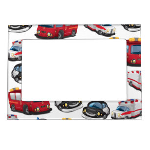 Police, Ambulance and Fire Service transport Magnetic Picture Frame