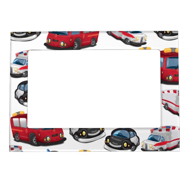 Police, Ambulance and Fire Service transport Magnetic Picture Frame (Front)