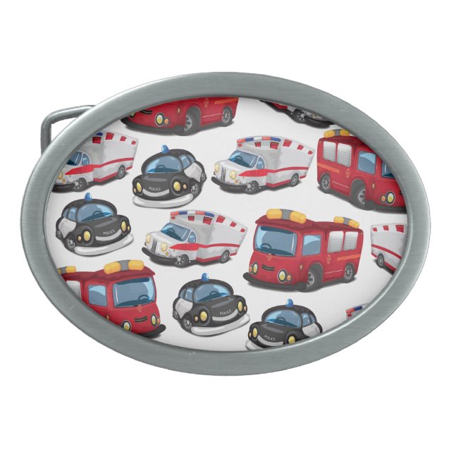 Police, Ambulance and Fire Service transport Oval Belt Buckle (Front)