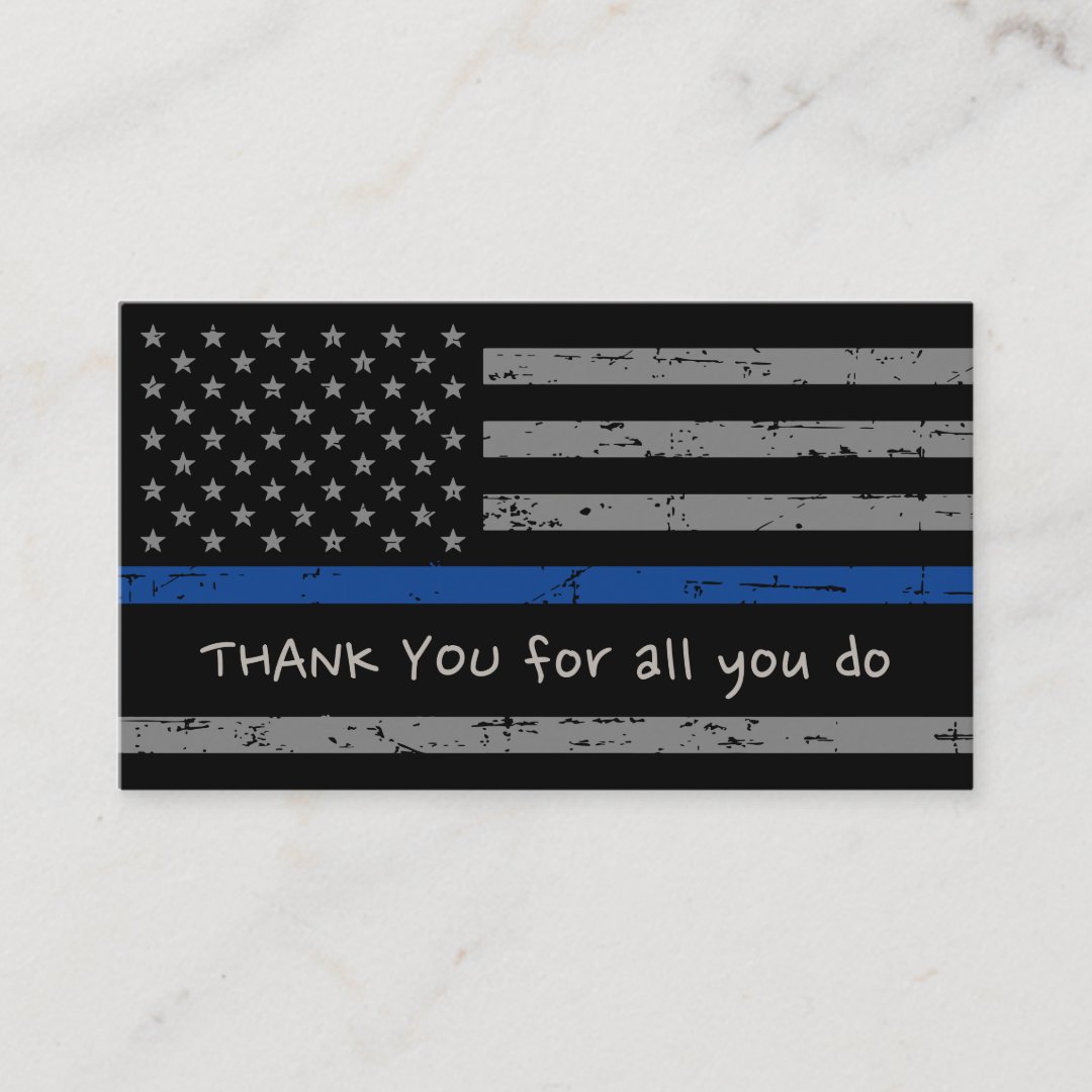 Police Appreciation Law Enforcement Thank You Business Card | Zazzle