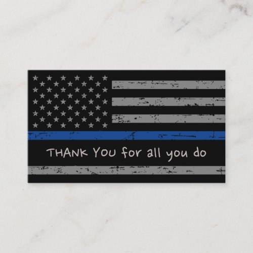 Police Appreciation Law Enforcement Thank You Business Card