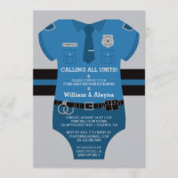 Police Baby Shower Invitation