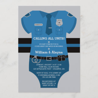 Police Baby Shower Invitation