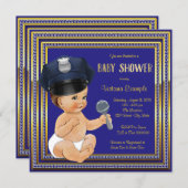 Police Baby Shower Invitations (Front/Back)