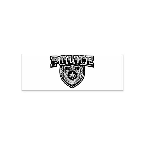 Police Badge Bold Text Design Self-inking Stamp