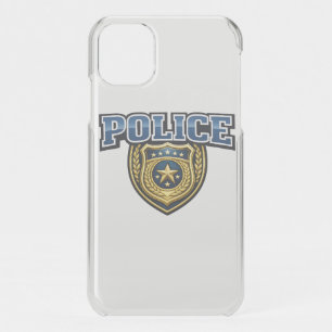 Police Badge Bold Text Design iPhone 11 Case