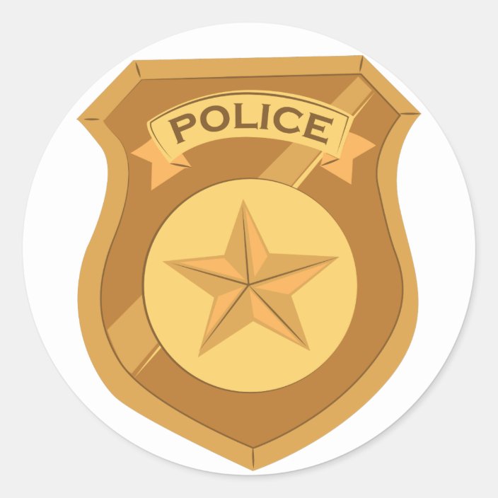 Police Badge Classic Round Sticker | Zazzle.com