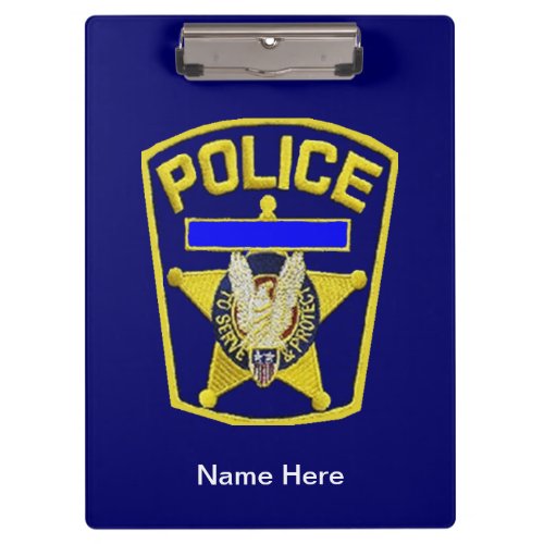 Police Badge Custom Acrylic Clipboard