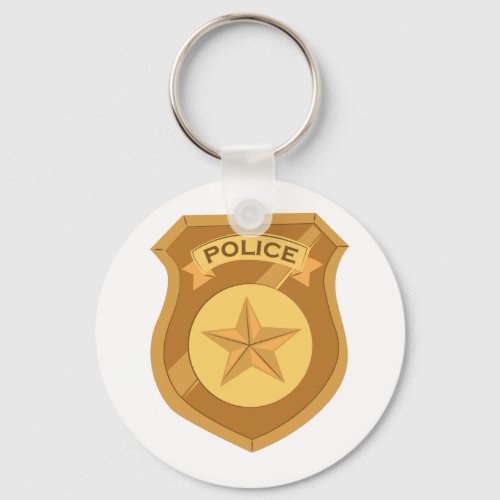 Police Badge Keychain