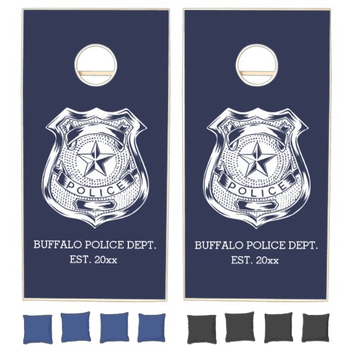 Police Badge Law Enforcement Officer Cornhole Set