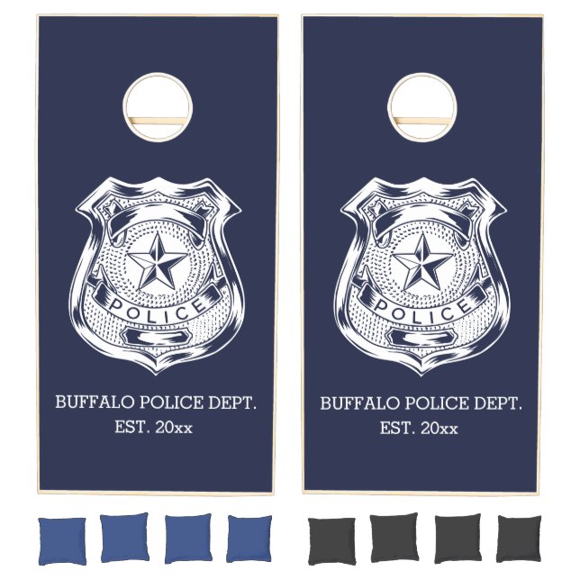 Police Badge Law Enforcement Officer Cornhole Set (Set)
