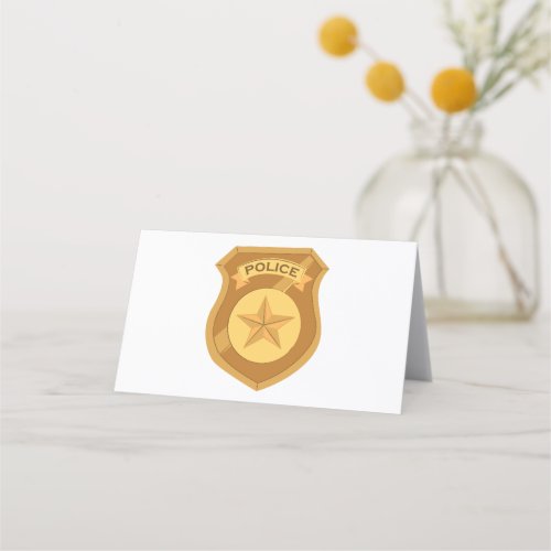 Police Badge Place Card