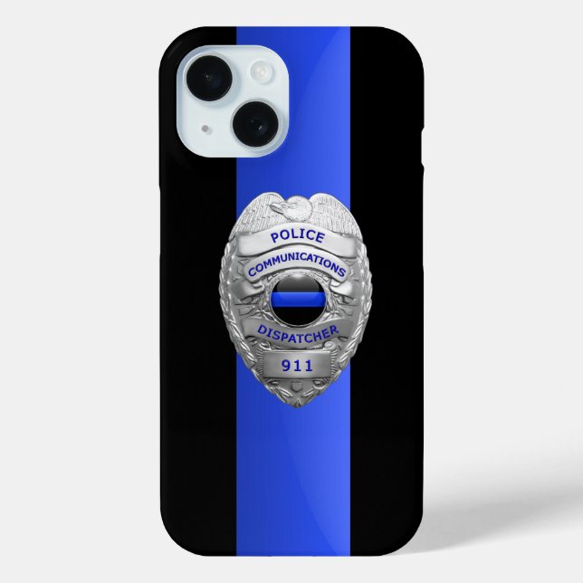 Police Badge - Thin Blue Line Case-Mate iPhone Case (Back)