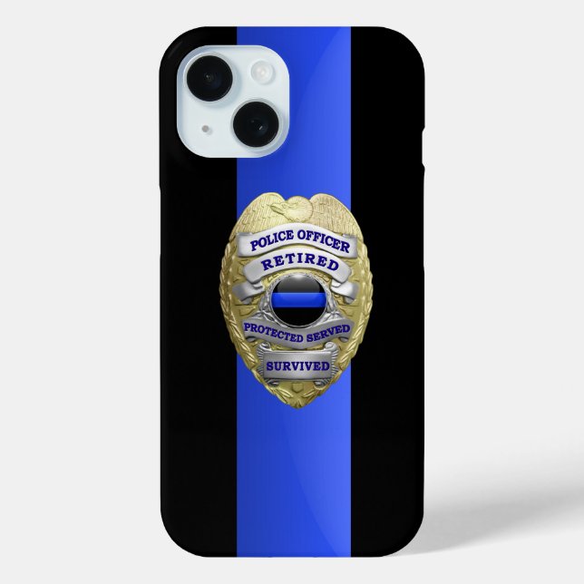 Police Badge - Thin Blue Line Case-Mate iPhone Case (Back)