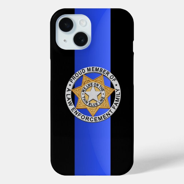Police Badge - Thin Blue Line Case-Mate iPhone Case (Back)
