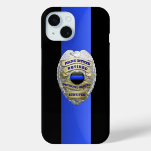 Police Badge - Thin Blue Line iPhone 15 Case