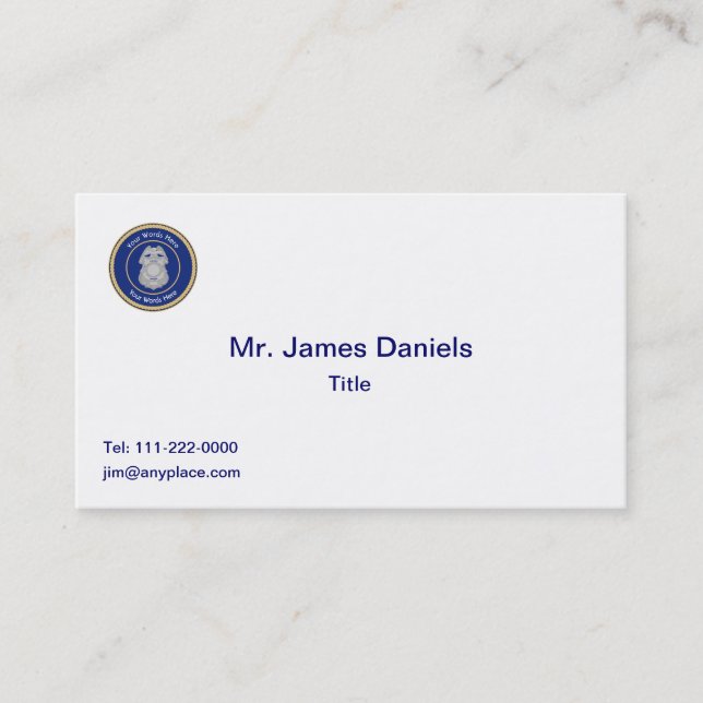 Police Badge Universal Shield Business Card (Front)