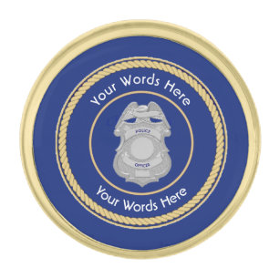 Police Badge Universal Shield Lapel Pin