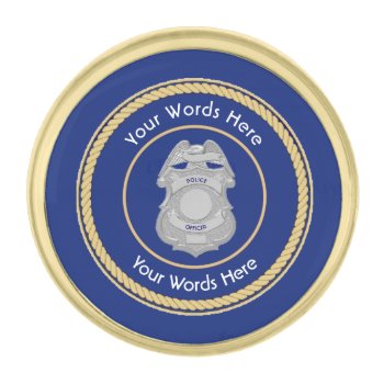 Police Badge Universal Shield Lapel Pin by Dollarsworth at Zazzle