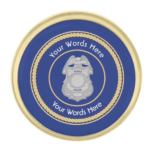 Police Badge Universal Shield Lapel Pin