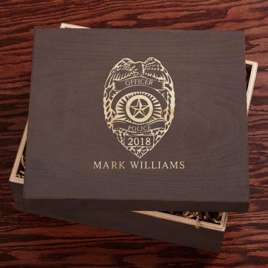 Police Badge Whiskey Glass Set and Decanter (Front)