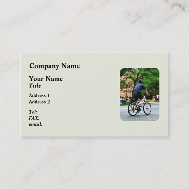 Police Bicycle Patrol Business Card (Front)
