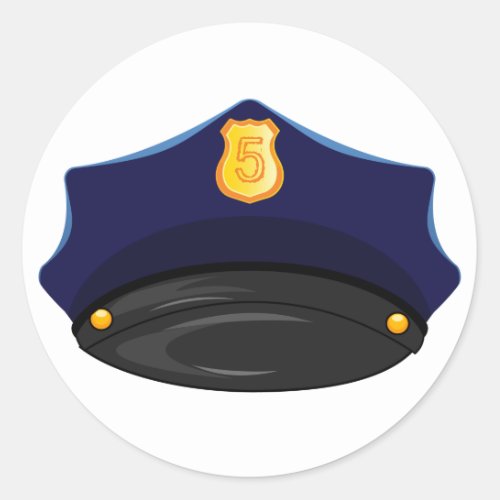 Police Birthday Classic Round Sticker
