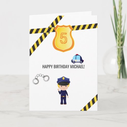 Police Birthday Greeting Card