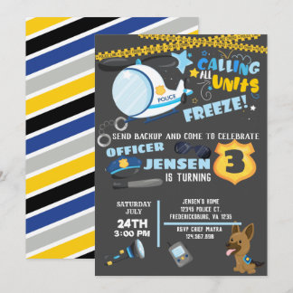 Police Birthday Invitation