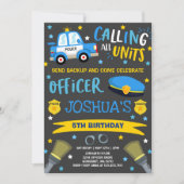 Police Birthday Invitation Police Officer Party (Front)