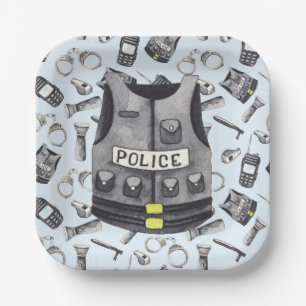 Police Birthday Paper Plates