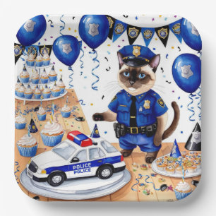 Police Birthday Paper Plates