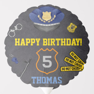Police Birthday Party Favor Balloon
