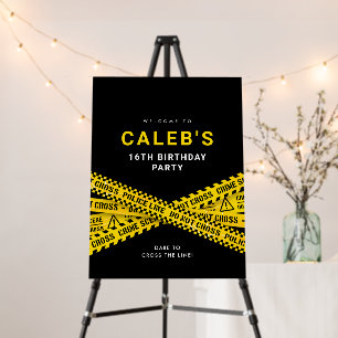 Police Birthday Party welcome sign