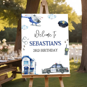Police Birthday Welcome Sign