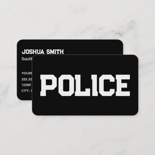 Police Black Business Card