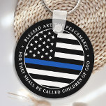 Police Blessed Are The Peacemakers Blue Line Keychain<br><div class="desc">Blessed are the Peacemakers, for they shall be called children of God. Thin Blue Line Keychain for police officers and law enforcement . This police prayer keychain is perfect for police academy graduation gifts to newly graduated officers, or police retirement gifts or party favors.Order these police gifts bulk for the...</div>