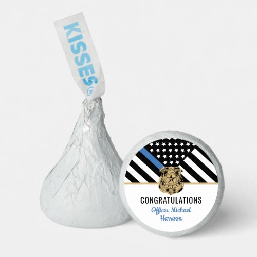 Police Blue Line Flag Congratulations Graduation Hersheys Kisses