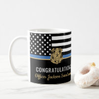 Police Blue Line Flag Congratulations Retirement
