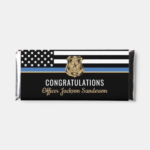 Police Blue Line Flag Congratulations Retirement Hershey Bar Favors