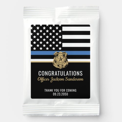 Police Blue Line Flag Congratulations Retirement Hot Chocolate Drink Mix