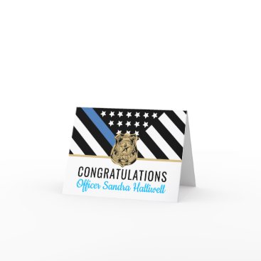Police Blue Line Flag Graduation Congratulations Thank You Card Police Blue Line Flag Graduation Congratulations Thank You Card