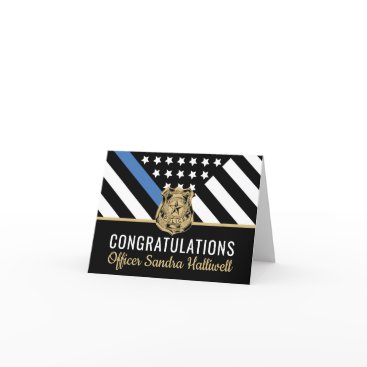 Police Blue Line Flag Graduation Congratulations Thank You Card Police Blue Line Flag Graduation Congratulations Thank You Card