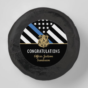 Police Blue Line Flag Law Enforcement Retirement Dipped Oreo Cookie Favors