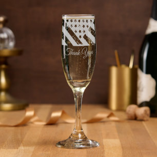 Police Blue Line Law Enforcement First Responder Champagne Flute